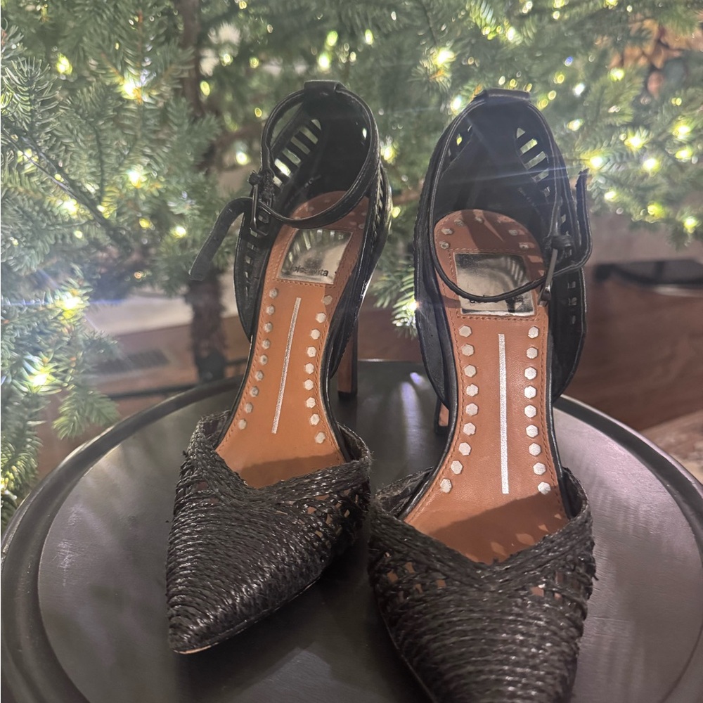 Dolce Vita Black Textured Heels